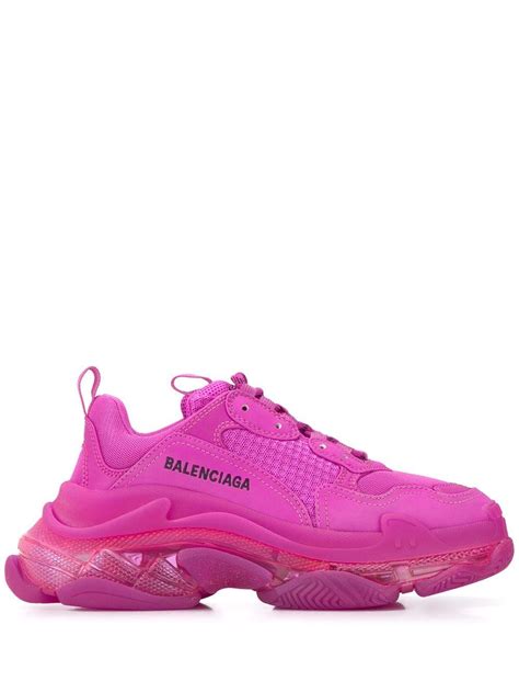 balenciaga triple s clear pink.